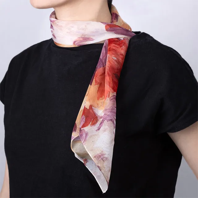 【iTa.a】100%義大利制造二合一絲巾禮盒組(40×160cm長方巾＋53×53cm小方巾－Aa9)