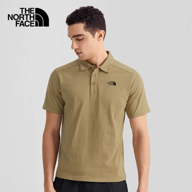 【The North Face】TNF 短袖POLO M MFO S/S COTTON POLO  AP 男款 卡其(NF0A5B46PLX)