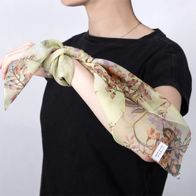 【iTa.a】100%義大利制造二合一絲巾禮盒組(40×160cm長方巾＋53×53cm小方巾－Aa3)