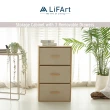 【LiFArt】日系簡約三層抽屜收納櫃(MIT/附門櫃/收納櫃/組合櫃)
