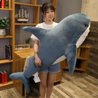 【Jo Go Wu】親膚柔軟鯊魚抱枕-140cm(娃娃/絨毛玩具/長條抱枕/大抱枕/造型抱枕/交換禮物)