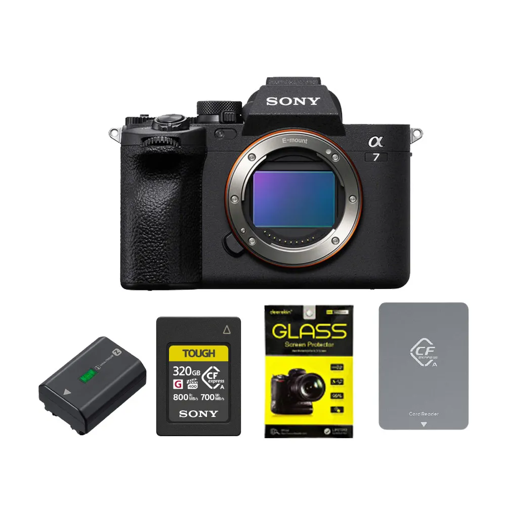 【SONY 索尼】A7RM5+CEA-G320T記憶卡+XC-A CfexA讀卡機+FZ100 原廠電池+DK鋼化貼(公司貨)