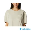 【Columbia 哥倫比亞 官方旗艦】女款-Break It Down有機棉短袖上衣-卡其(UAR03200KI)