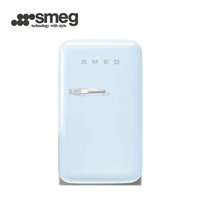 【SMEG】彩色復古迷你冰箱34L-粉藍色(FAB5RPB3TW)