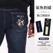 【YT shop】厚磅彈力 修身直筒 電繡 單寧牛仔長褲(現貨 彈性伸縮)