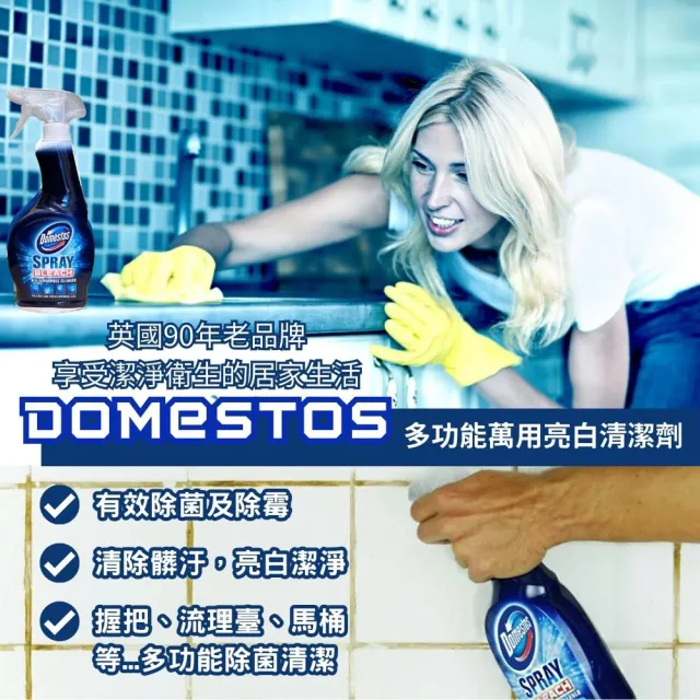 【英國Domestos】多功能萬用亮白清潔劑450ml(家庭必備的除菌好幫手)