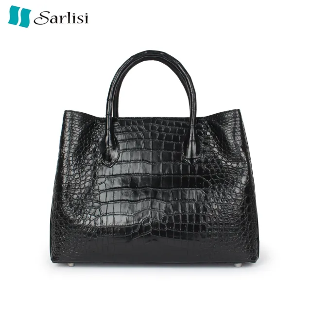 【Sarlisi】進口鱷魚皮手提包真皮女包新款潮大容量水桶包奢侈品單肩斜挎包