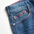 【EDWIN】男裝 東京紅360°迦績彈力機能錐形牛仔褲(中古藍)