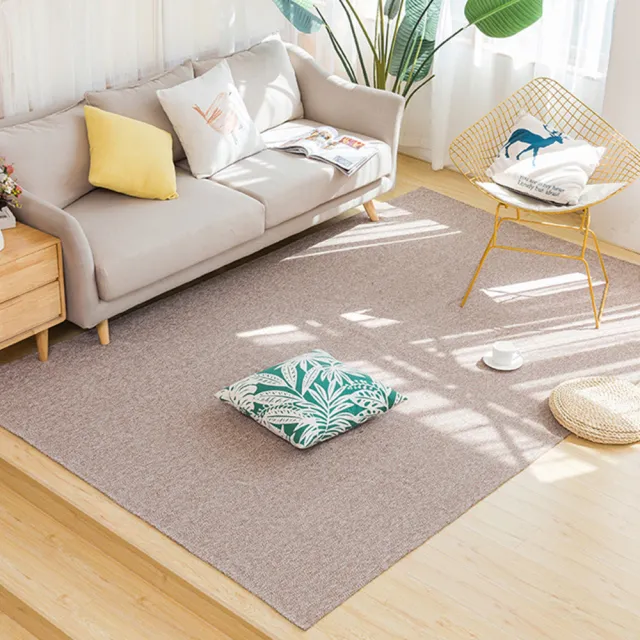 【凡尼塔】簡約素色棉麻地毯(160*230cm 編織 日式 無印風 極簡 房間 客廳 臥室 床邊 室內)