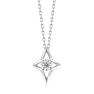 【點睛品】Daily Luxe 5分 炫幻星星 18K金鑽石項鍊