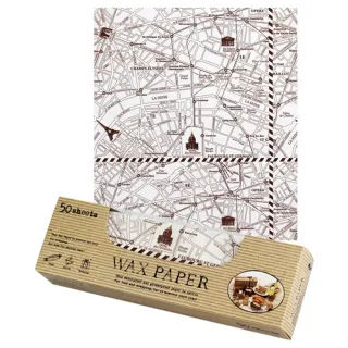 【WAX PAPER】食品包裝紙 防油蠟紙 地圖(日本製)