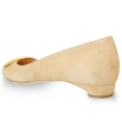 【Rupert Sanderson】時尚氣質金飾麂皮平底鞋(卡其)