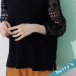 【betty’s 貝蒂思】縷空蕾絲素色圓領上衣(黑)