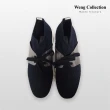 【wengcollection】長筒梭織網布襪套鞋 鋼鐵灰(流行懶人襪套設計/一體成型/多色搭配/舒適好穿)