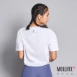 【Mollifix 瑪莉菲絲】下擺抽繩短袖T恤、瑜珈上衣、瑜珈服(白)