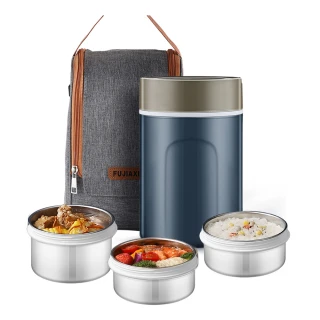 【星優】保溫提鍋 保溫桶 保溫飯盒 便當盒 飯盒(304不鏽鋼 送餐具+保溫袋)