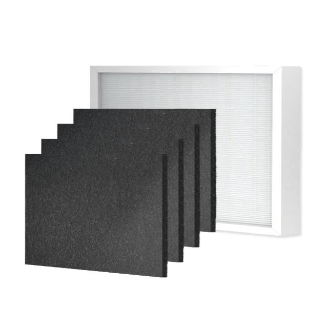 【Qlife 質森活】1+4組HEPA+活性碳濾網(適用Honeywell HAP-16500-TWN)