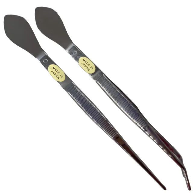 【小美紀】精密鑷子二件組 直線型1G+彎曲型2G(小夾子 多肉植物 手工具 白鋼鑷子 園藝器具)