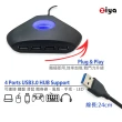 【ZIYA】PS5 / XBOX SERIES / PC 副廠遊戲主機 USB HUB 集線器 4孔 USB3.0(極速藍光款)