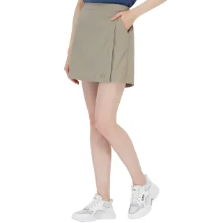 【Jack wolfskin 飛狼】女 透氣快乾休閒短褲裙(卡其)