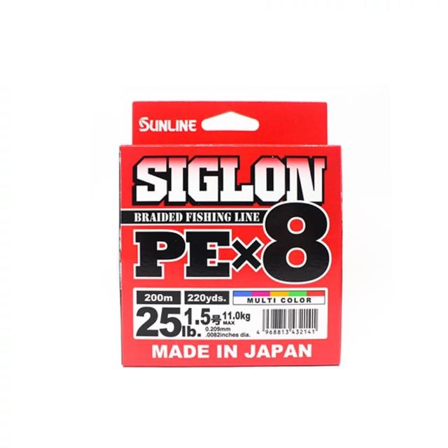 【日本製 SUNLINE】SIGLON X8 200米 PE五彩線(路亞 岸拋 溪流 小搞搞 軟絲 10米一色 8編)