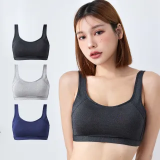 【PINK LADY】無鋼圈 BCD罩 極柔軟 背扣式 運動型背心 內衣(穩定/透氣/可調節/固定罩杯/單膠條)