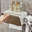 【OMG】抽取式衛生紙架 洗臉巾收納盒 浴室置物架 風筒掛架(防水 無痕免釘)