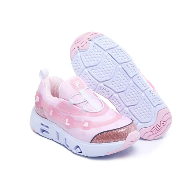 【FILA官方直營】KIDS GGUMI LIGHT STAR 中童運動鞋-粉紅(2-C650X-154)