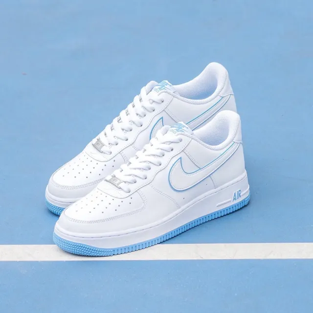 NIKE 耐吉】Nike Air Force 1 07 University Blue 滾邊天空藍北卡藍