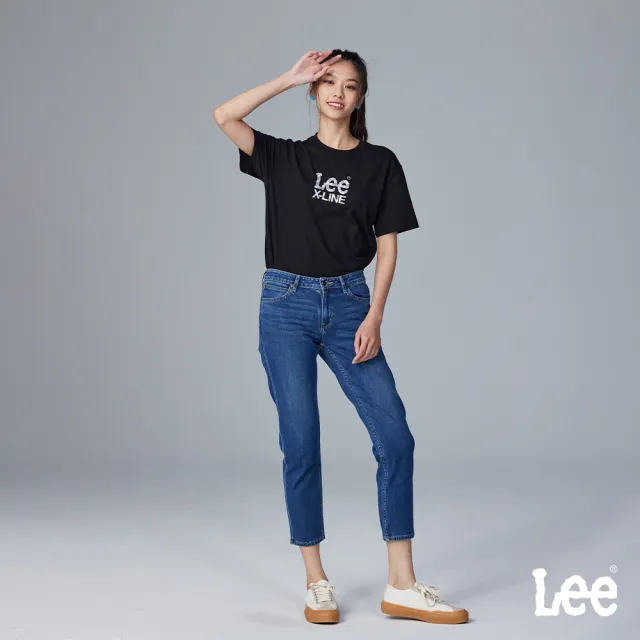 【Lee 官方旗艦】女裝 牛仔褲 / 401 中腰標準小直筒 七分褲 淺藍洗水(LL220306791)