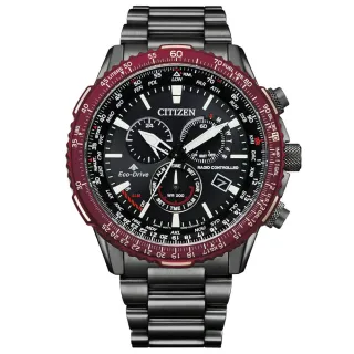 【CITIZEN 星辰】PROMASTER 飛行時尚五局電波計時腕錶(CB5009-55E)