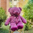 【歐比邁】玫瑰絨熊玩偶 台灣填充棉花(43吋葡萄紫玫瑰絨熊 1043002-1)