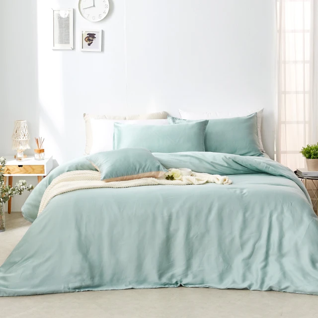 貝兒居家寢飾生活館 60支100%天絲七件式兩用被床罩組 裸