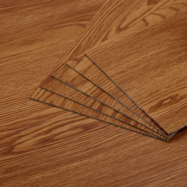 【樂嫚妮】72片入/約3坪 DIY自黏式仿木紋質感 巧拼木地板 木紋地板貼 PVC塑膠地板 防滑耐磨 可自由裁切