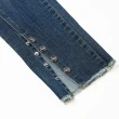 【OUWEY 歐薇】排釦造型九分窄管牛仔褲(深藍色；S-L；3232328630)