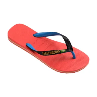 【havaianas 哈瓦仕】拖鞋 男鞋 女鞋 夾腳拖 雙色 國旗 Brasil Mix 紅黑 4123206-1256U(哈瓦士)