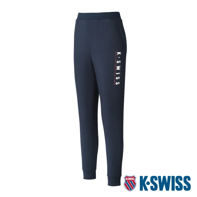 【K-SWISS】運動休閒長褲 Sweat Pants-女-藍(198058-426)