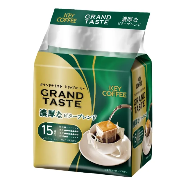 KEY COFFEE】濃厚研磨濾掛咖啡隨身包(15入/袋) - momo購物網