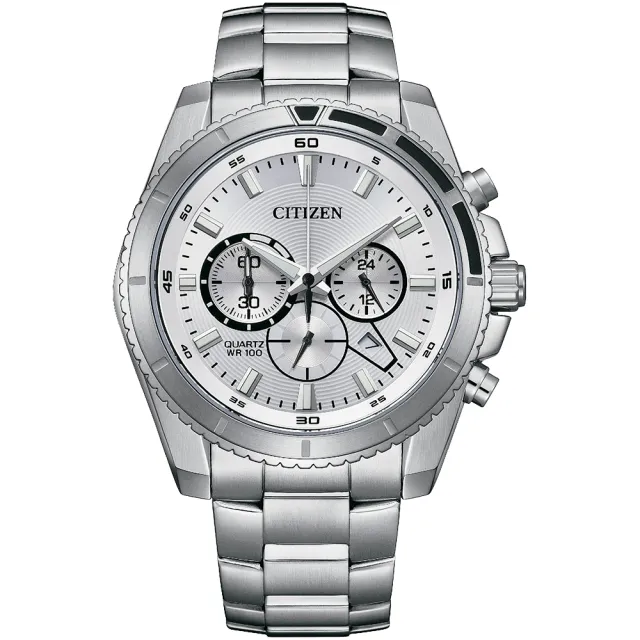 【CITIZEN 星辰 官方授權】限量紳士時尚三眼計時手錶-44mm 情人節 禮物(AN8200-50A)