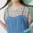 【betty’s 貝蒂思】假兩件牛仔馬甲飄逸洋裝(深藍)