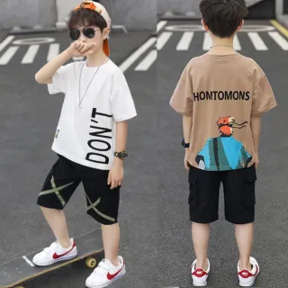 【小衣衫童裝】男童夏季短袖短褲套裝卡通火影帥氣二件套裝(1120316)