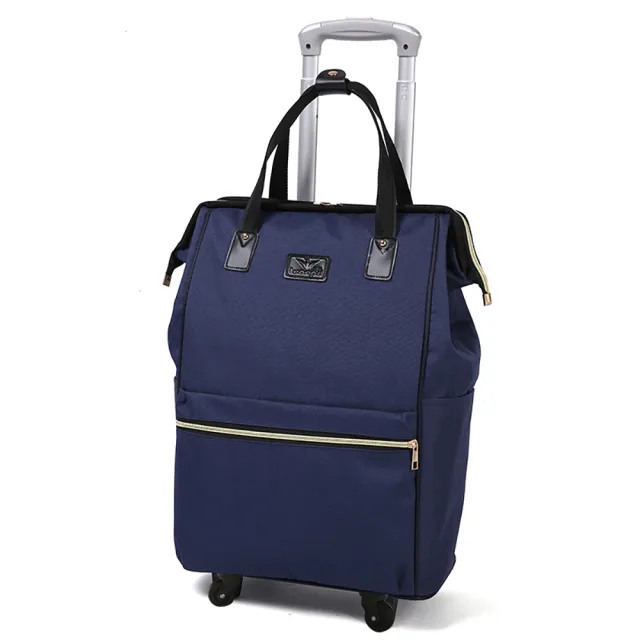 【ANTIAN】大容量旅行雙肩包拉桿箱 時尚手提帆布萬向輪拉桿包 旅遊行李袋 登機包