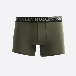 【Anden Hud】男款_神秘海域．短版變化平口內褲(夜綠-黑卡其緊帶)