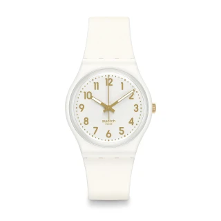 【SWATCH】Gent 原創系列手錶 WHITE BISHOP 男錶 女錶 手錶 瑞士錶 錶(34mm)