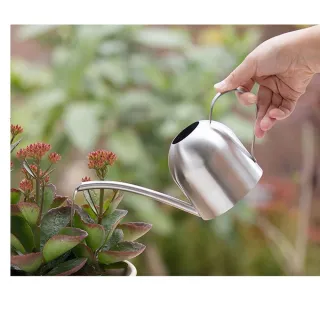 【JEN】不鏽鋼 長嘴灑水澆花壺 450ML(銀色)