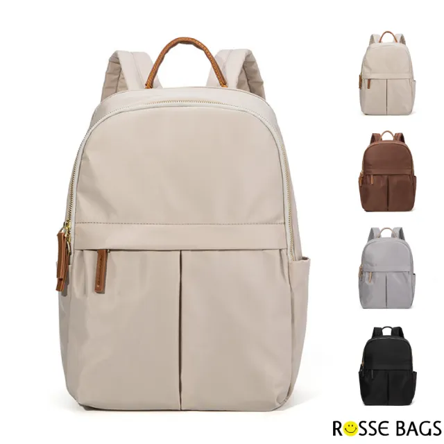 【Rosse Bags】輕便旅行通勤兼用電腦包(現+預 米色/黑色/灰色/棕色)