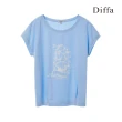 【Diffa】連袖帆船發泡印針織衫-女
