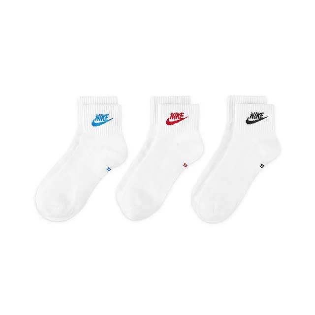 【NIKE 耐吉】襪子 短襪 運動襪 3雙組 U NK NSW EVERYDAY ESSENTIAL AN 白 DX5074-911