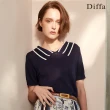 【Diffa】造型領片線衫-女