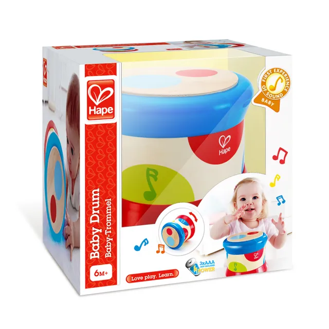 【Hape】滾滾樂電子音樂鼓(木製玩具/木頭玩具/彌月禮/生日禮)